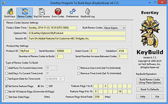 KeyBuild Renew Codes Panel